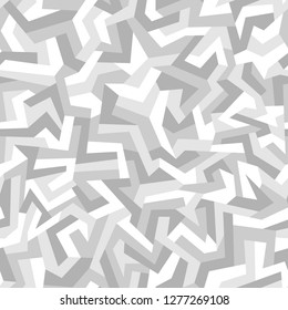 Geometric camouflage seamless pattern. Digital urban graffiti military texture fabric and fashion print. Abstract modern endless background. Vector illustration.