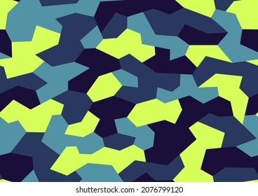 Geometric camouflage seamless pattern texture. Abstract modern endless military polygonal background.