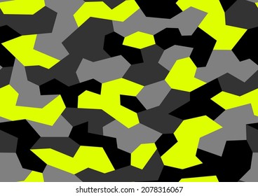 Geometric camouflage seamless pattern texture. Abstract modern endless military polygonal background.