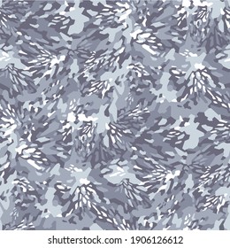 La textura de camuflaje geométrico es un patrón sin fisuras. Resumen de los antecedentes interminables de los modernos campamentos militares. Ornamento para tela, moda e impresión de envoltura de vinilo. Ilustración vectorial.