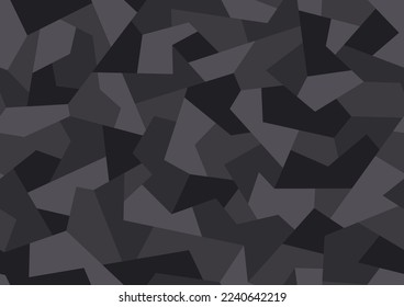 Geometric camouflage texture seamless pattern. Abstract modern military polygonal ornament for fabric and fashion print. Vector background.
