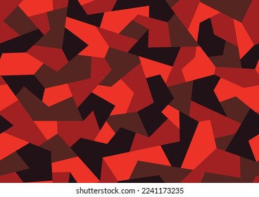 Geometric camouflage texture seamless pattern. Abstract modern military polygonal ornament for fabric and fashion print. Vector background.