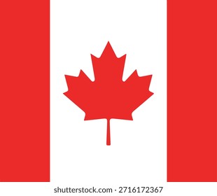 Silueta geométrica de la bandera de Canadá con Vector de hoja de arce