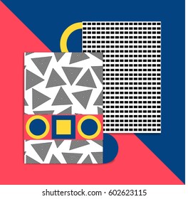 Geometric card vector illustration. Postcard banner cover for ebooks.
