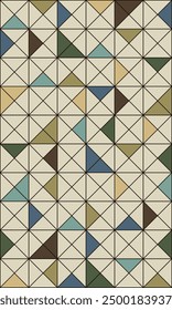 Geometrischer Teppich Teppich ohne Rahmen.