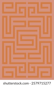 Geometric Carpet Rug no Border.