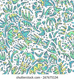 Geometric cartoon pattern. Colorful abstract vector backgrounds