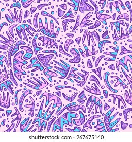 Geometric cartoon pattern. Colorful abstract vector backgrounds