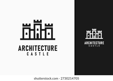 Geometric castle logo symbol icon design