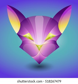 geometric cat head