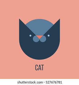 Geometric cat. Modern colors.