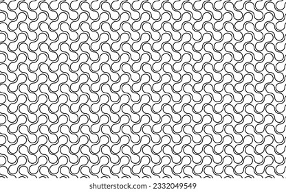 geometric cell back and white color seamless pattern