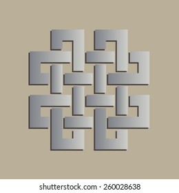Geometric celtic cross symbol