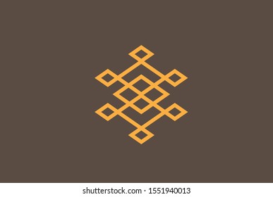 Geometric ceramics and tile floor industry logo design vector graphic