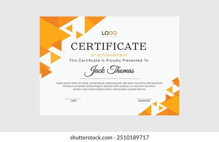 geometric certificate background. incredible geometric certificate vector