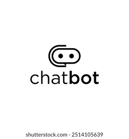 Vector geométrico del icono del logotipo del bot del chat