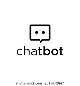 Vector geométrico del icono del logotipo del bot del chat