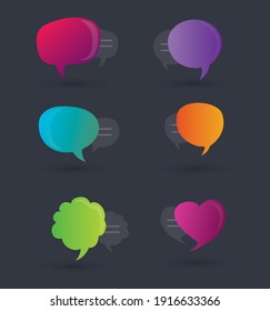 Geometric Chat Bubble Vector illustration