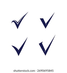 Design de logotipo de símbolo de verificação geométrica com linhas limpas para marca corporativa