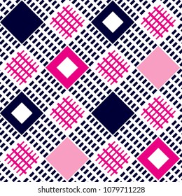 Geometric checkered pattern, tile design for textile print,fashion design