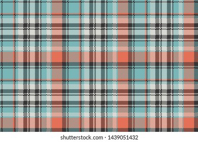 Geometric checkered plaid pixel seamless pattern. Vector illustration.