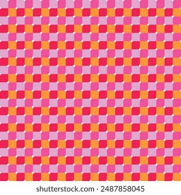 Geometric checkered texture. Colourful abstract background. Vector illustration