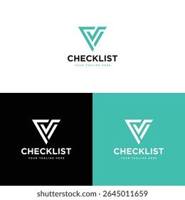 ícone do logotipo do triângulo da lista de verificação geométrica