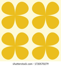 Geometric chekered abstract decorative  vector background. Vector mosaic tiles seamless pattern with yellow background and geometrical ornament.