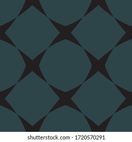 Geometric chekered abstract decorative  vector background. Vector mosaic tiles seamless pattern with deep blue color background and geometrical ornament.