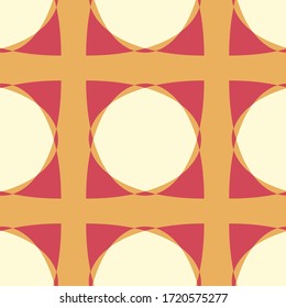 Geometric chekered abstract decorative  vector background. Vector mosaic tiles seamless pattern with  background and geometrical ornament.
