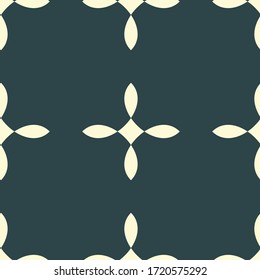 Fondo del vector decorativo abstracto geométrico controlado. Baldosas de mosaico vectorial, con un fondo de color azul profundo y un adorno geométrico.