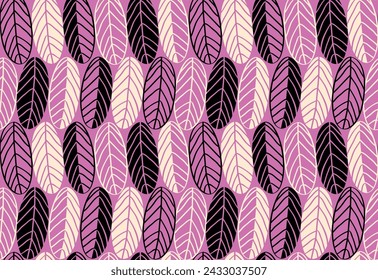 Geometric chevron leaf seamless pattern