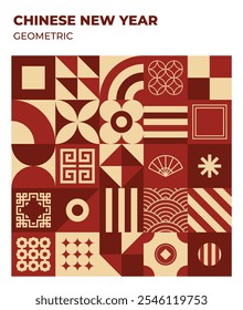 Geometric chinese new year pattern