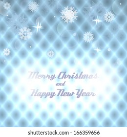 Geometric Christmas background with snowflakes