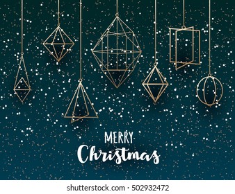 Geometric christmas decoration background. Vector illustration eps 10 format.