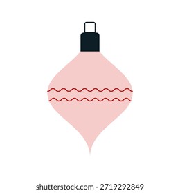 Geometrisches Weihnachtselement. Für Einladung, Poster, Postkarte, Werbung. Vektorgrafik, flaches Design