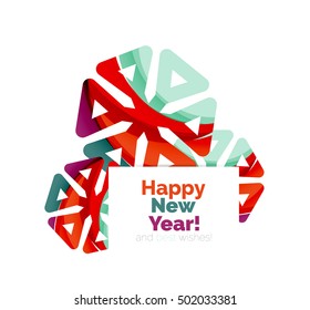 Geometric Christmas sale or promotion ad banner. Blank offer design