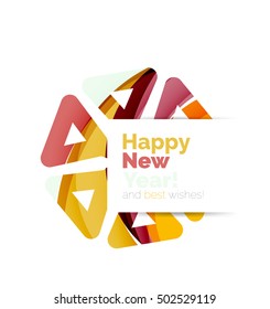 Geometric Christmas sale or promotion ad banner. Blank offer design