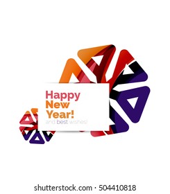 Geometric Christmas sale or promotion ad banner. Blank offer design