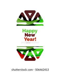 Geometric Christmas sale or promotion ad banner. Blank offer design