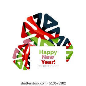 Geometric Christmas sale or promotion ad banner. Blank offer design