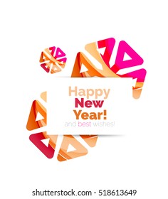 Geometric Christmas sale or promotion ad banner. Blank offer design