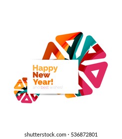 Geometric Christmas sale or promotion ad banner. Blank offer design