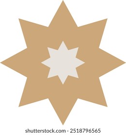 Geometric Christmas Star Vector Illustration