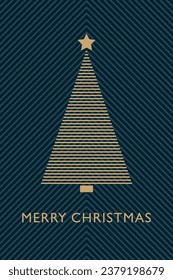 Geometric Christmas tree. Abstract design. Vector illustration
