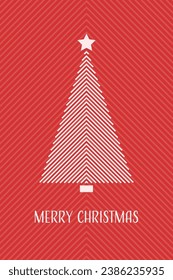 Geometric Christmas tree. Abstract design. Vector illustration
