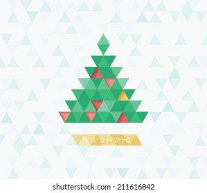 Geometric Christmas tree - vector illustration