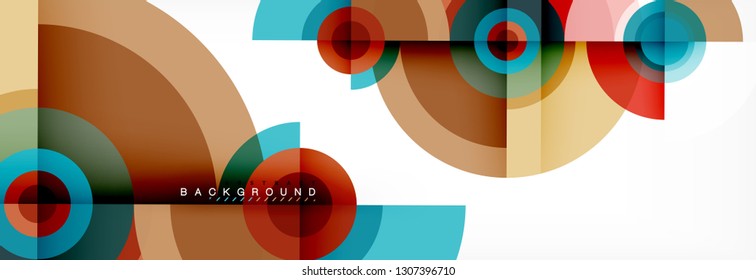 Geometric circle abstract background, creative geometric wallpaper, vector illustration