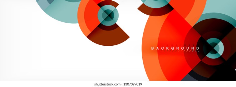 Geometric circle abstract background, creative geometric wallpaper, vector illustration