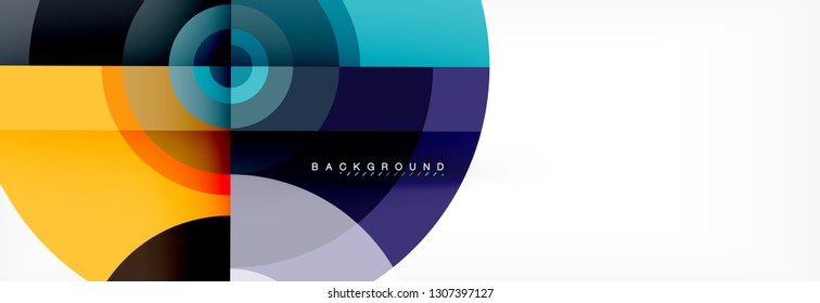 Geometric circle abstract background, creative geometric wallpaper, vector illustration